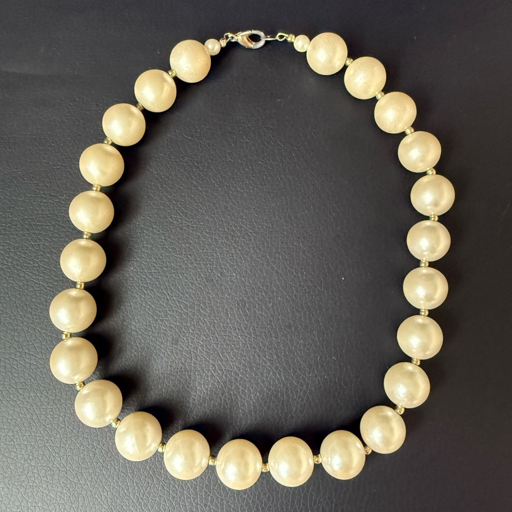 Faux pearl necklace
